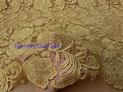 metallic gold lace fabric